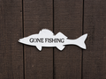 Walleye Gone Fishing Sign - Rustic Cabin Style